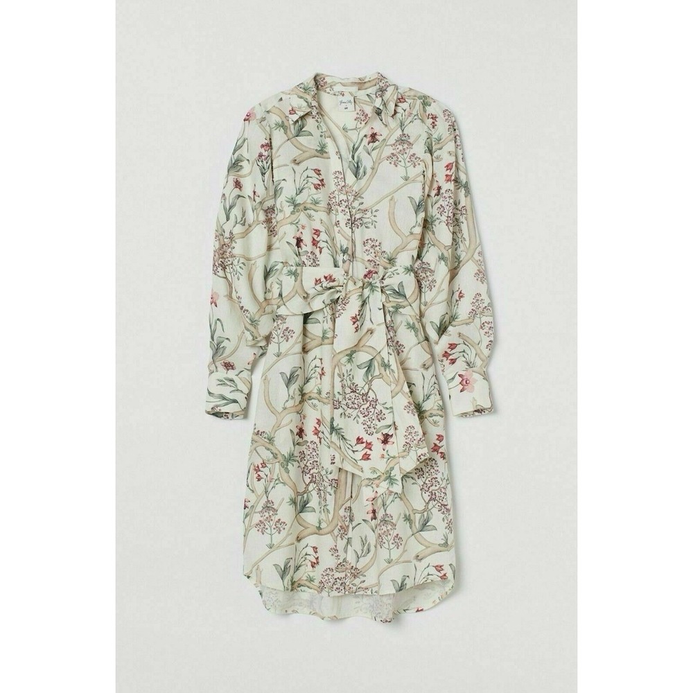 Johanna Ortiz x H&M Oversized Linen Shirt Dress in‎ Natural White Orchid M